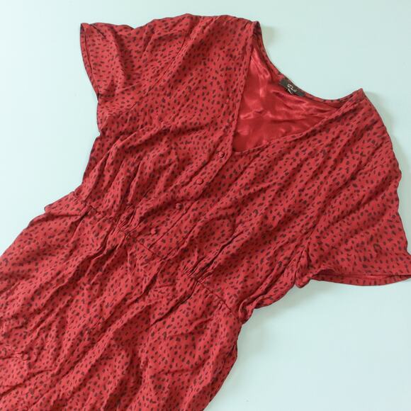 Rails Jet Rust Spotted Red Cropped Wide Leg Jumpsuit Size Small - Picture 3 of 9